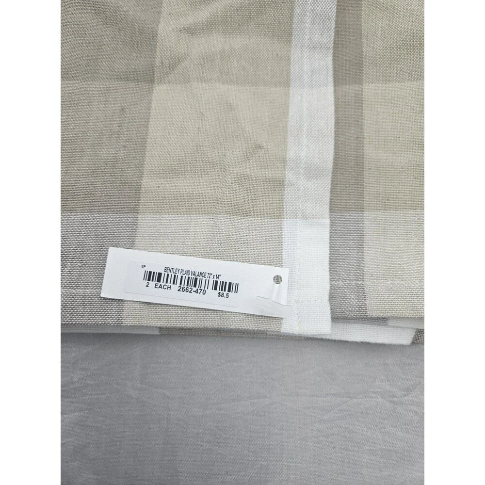 Park Designs Bentley Plaid Valance Curtain 72 in x 14 in - One Valance